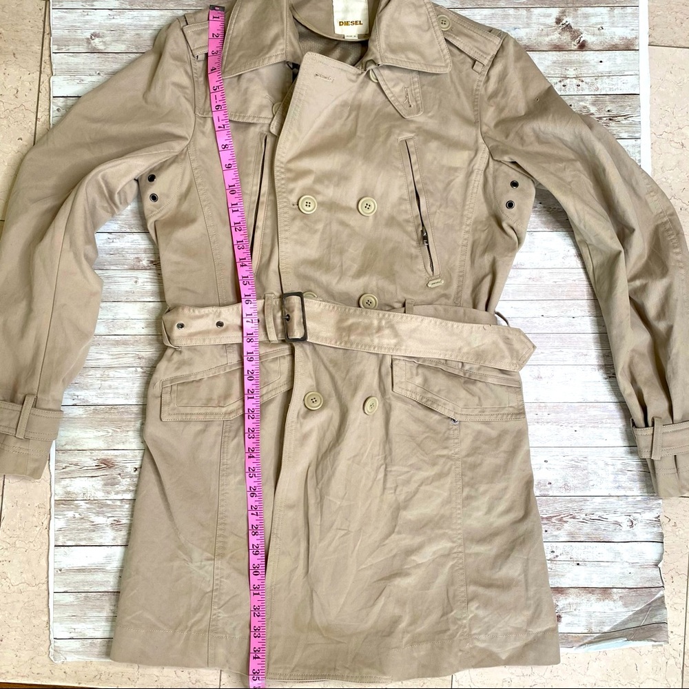 Diesel Womans Trench Coat Size Medium